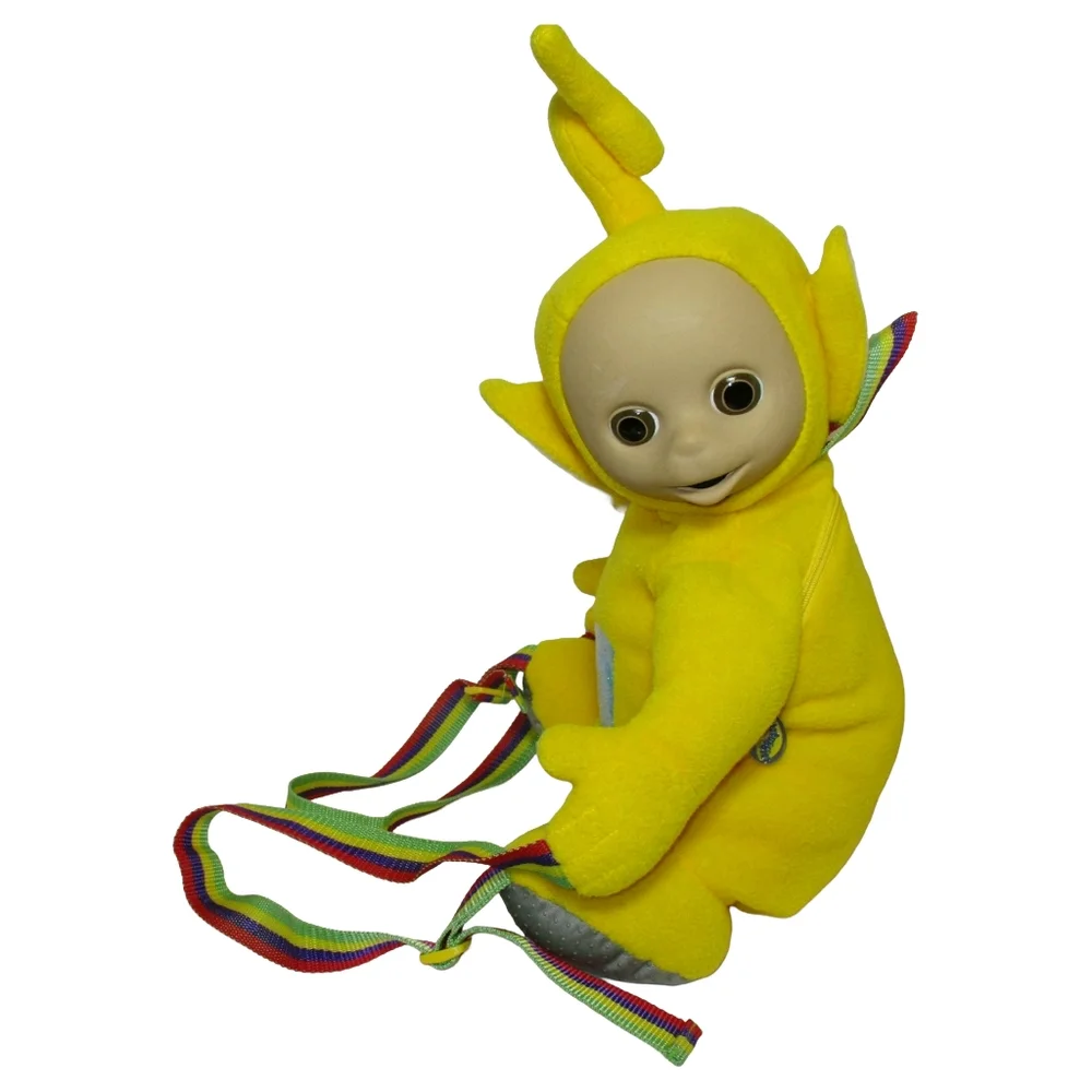Vintage 1996 Teletubbies Laa Laa Plush Y2K Backpack - Picture 11 of 16